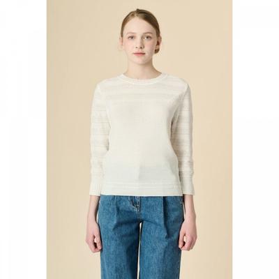 Ruffle Sleeve Scallop Knit Top B3m3k403