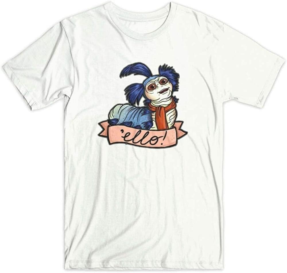 Labyrinth T-Shirt The Worm Cult Film 1980s Fantasy Retro Vintage L белый
