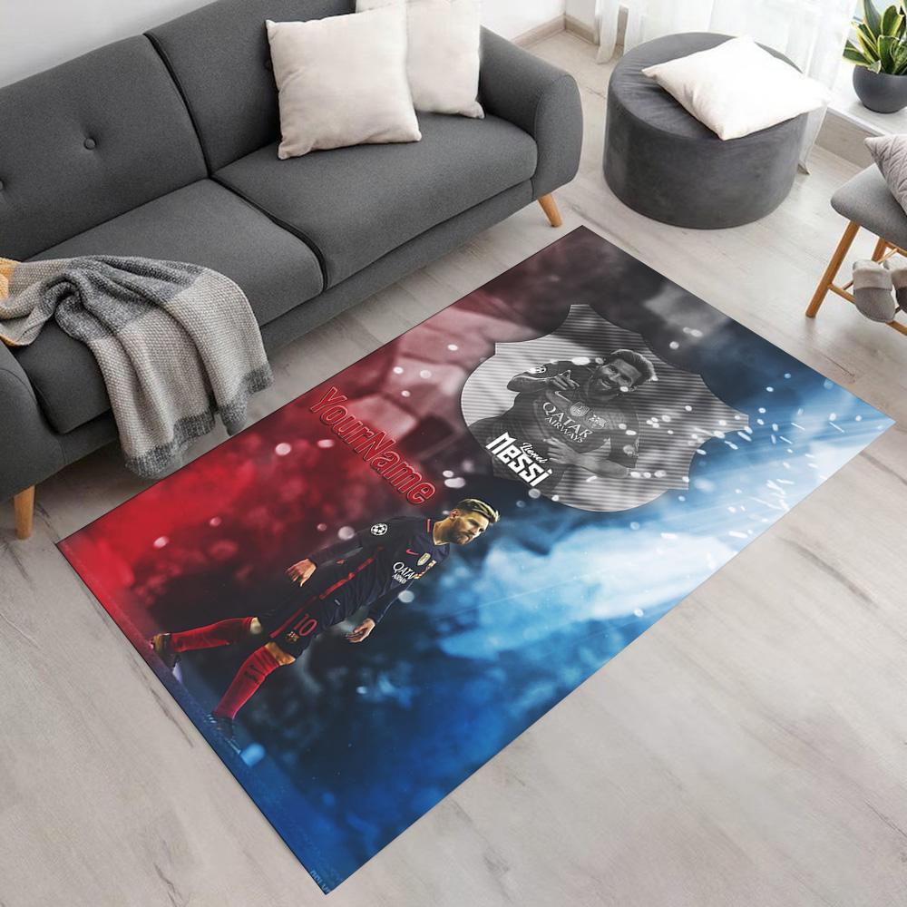Messi Customizable Name Floor Mat Design for Hallway Bedrooms Outdoor Playrooms Antislip Carpet Office home decor Wedding Party Gift