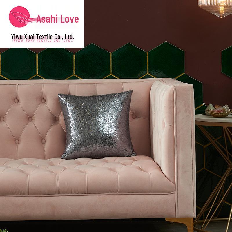 

Чехол для подушки с пайетками на тему Рождества и Нового года с трансграничным принтом - без сердцевины 40x40cm