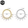 European-American Zirconia G23 Titanium Alloy Nose Ring & Stud