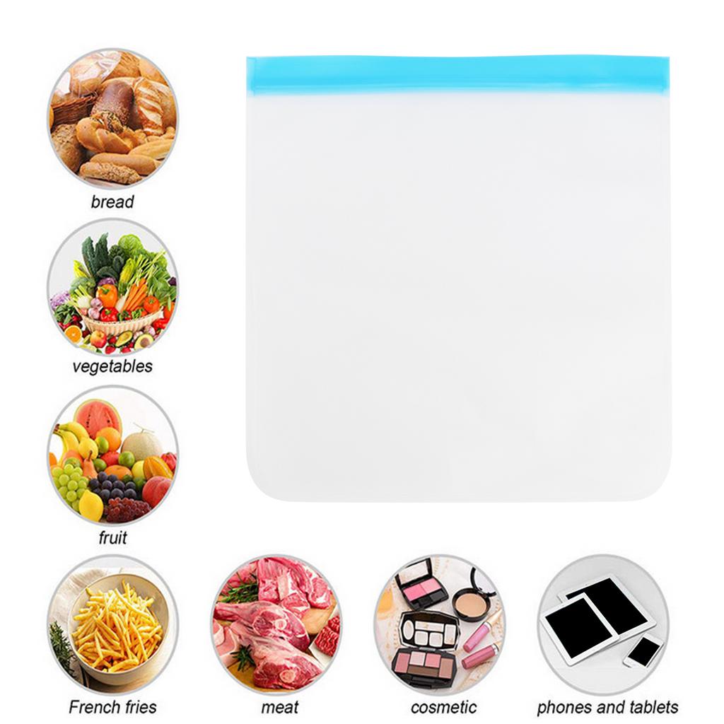 PEVA Food Preservation Bag Frosted Translucent Fruit Vegetable Sealed Bag for Home Kitchen