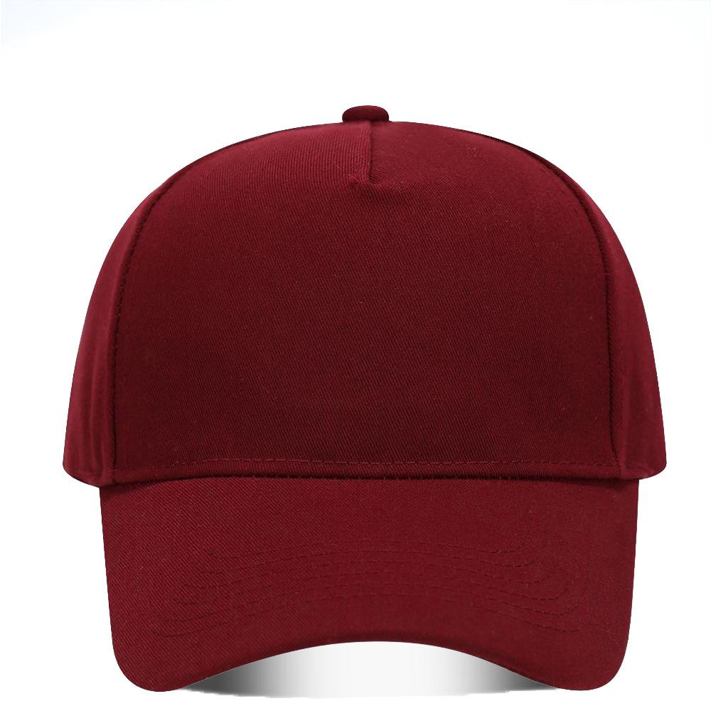 Casquette de baseball unie simple avec plusieurs couleurs au choix pour une utilisation quotidienne décontractée polyvalente pour hommes et femmes (wine red,Adjustable) rouge vin