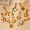 Fashion Personality Star Star Sun Jewelry Buckle Pendant Stainless Steel Gold Plated DIY Jewelry Accessories