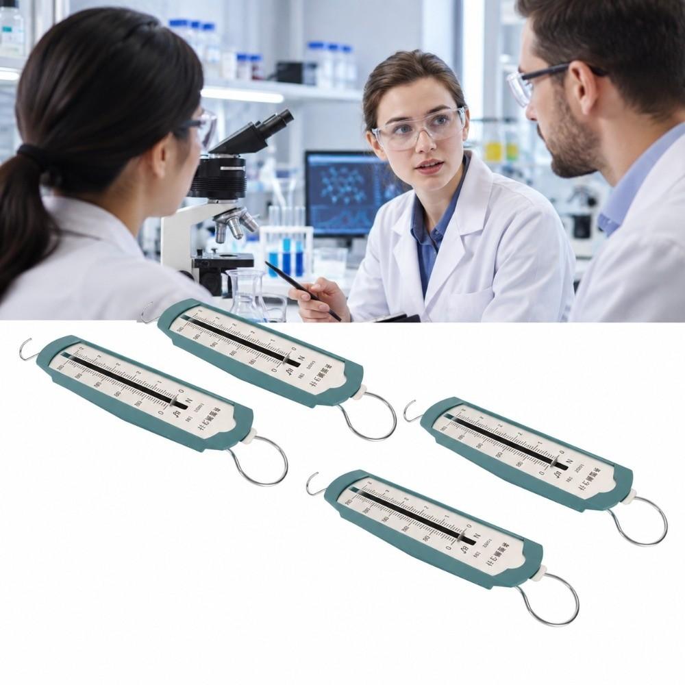 4pcs Metal Spring Bar Force Meter Rectangular Shape Spring Balance Lab Force Gauge Lab Testing