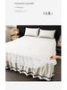 Brushed Double-Layer Solid Color Elastic Lace Ruffle Bed Skirt Full-Size Mattress Cover