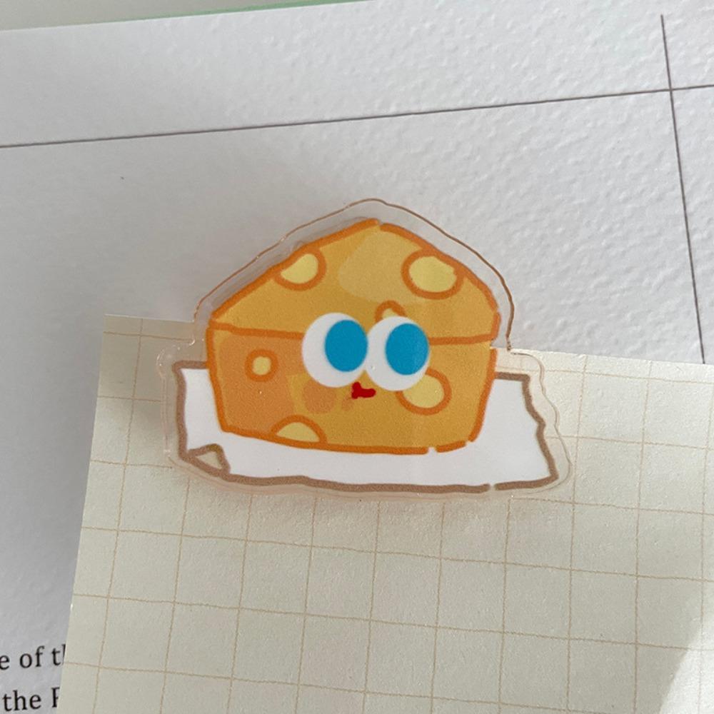 Bread Cartoon Memo Clip Paperclip Acrylic Paper Clip School Stationery Cute PP Clip  Student