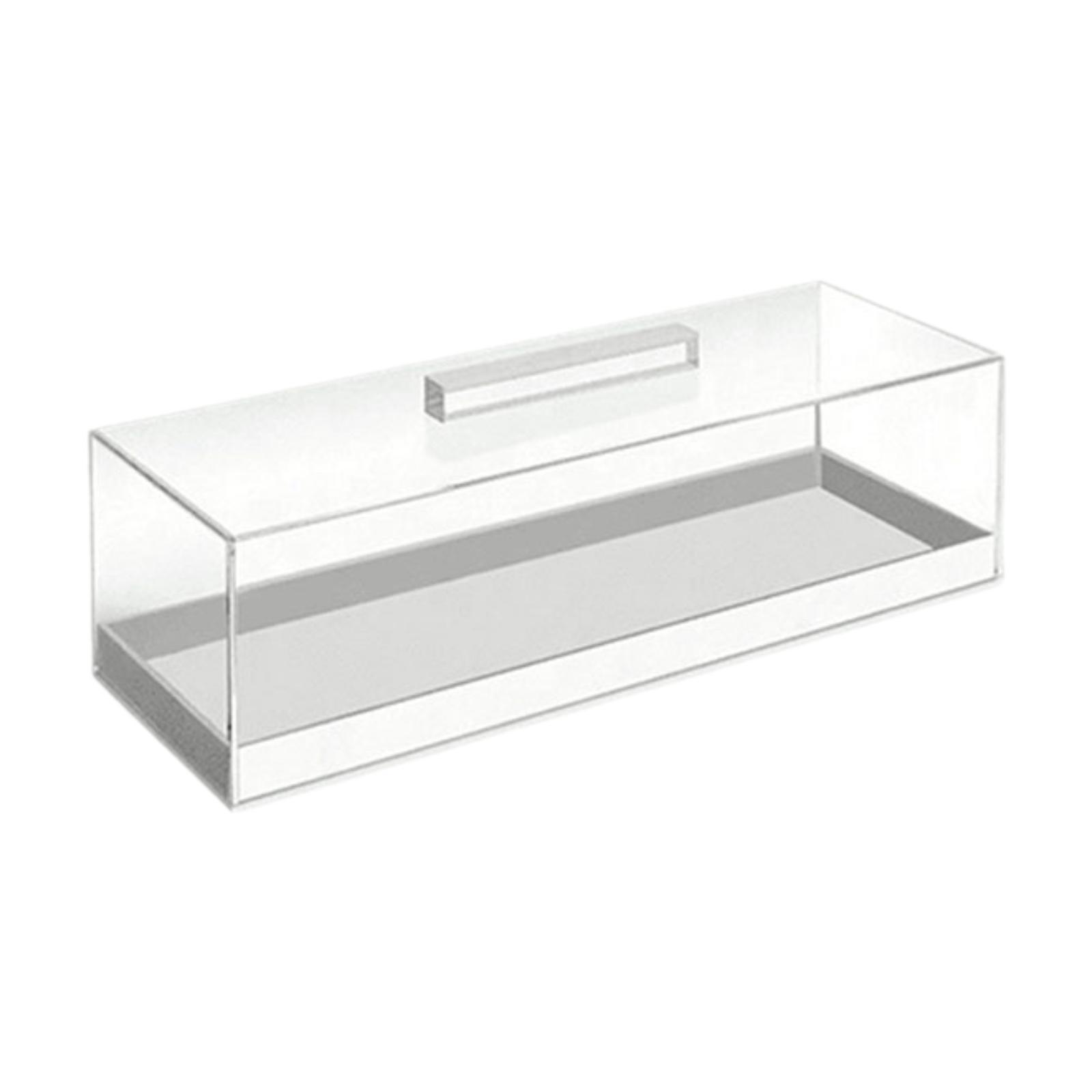 Acrylic Cake Stand with Lid Rectangular Pastry Display Tray Buffet Organizer Box for Cupcakes Fruit Party Table