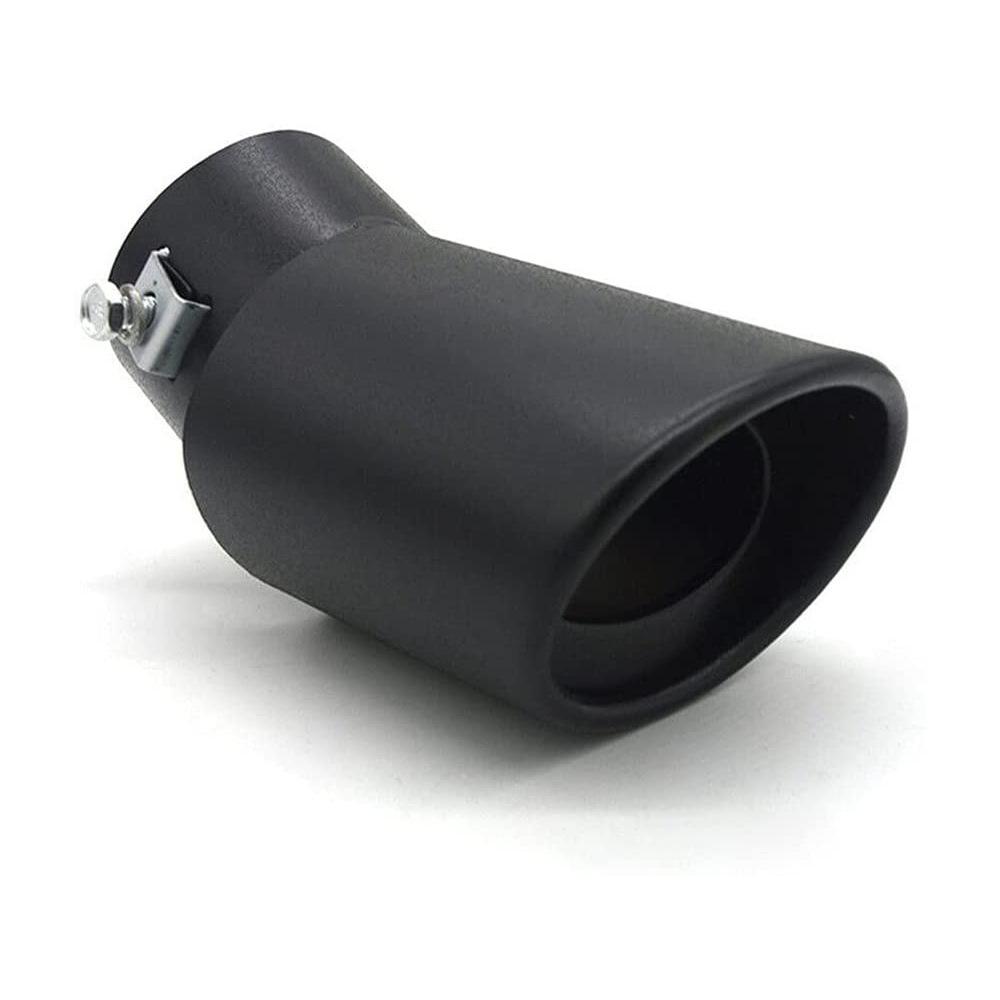 

Насадка глушителя на выхлопную трубу Универсальная Насадка глушителя выхлопной системы автомобиля Круглая из нержавеющей стали Задняя хромированная круглая выхлопная труба One Size