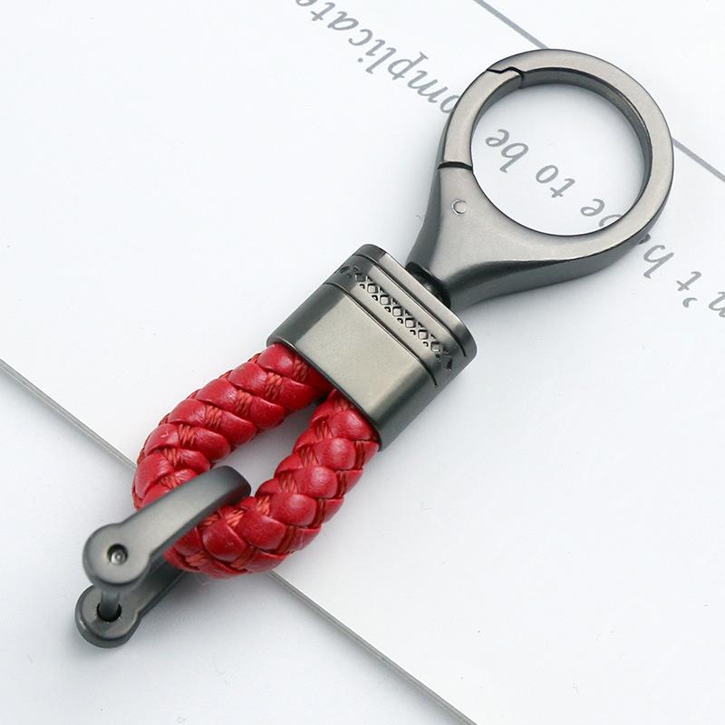 Braided Rope Sub-Gun Printing Keychain Men'S And Women'S Waist Hanging Big Head Chain General Car Key Bag Accessories