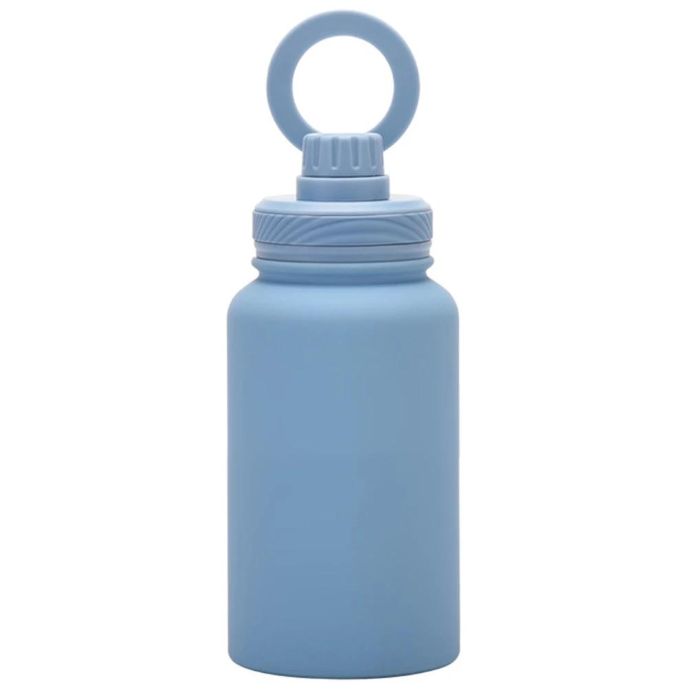 650ml Sports Water Bottle with Rotating Phone Holder Stainless Steel Double Vacuum Insulated Bottle for Outdoor Sports