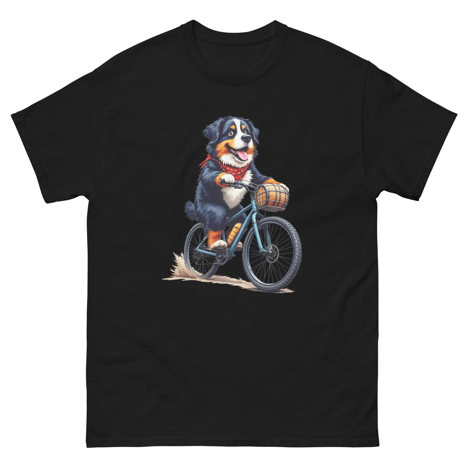 Biking Bernese Mountain Dog Dog Bike Cycling T-Shirt XL