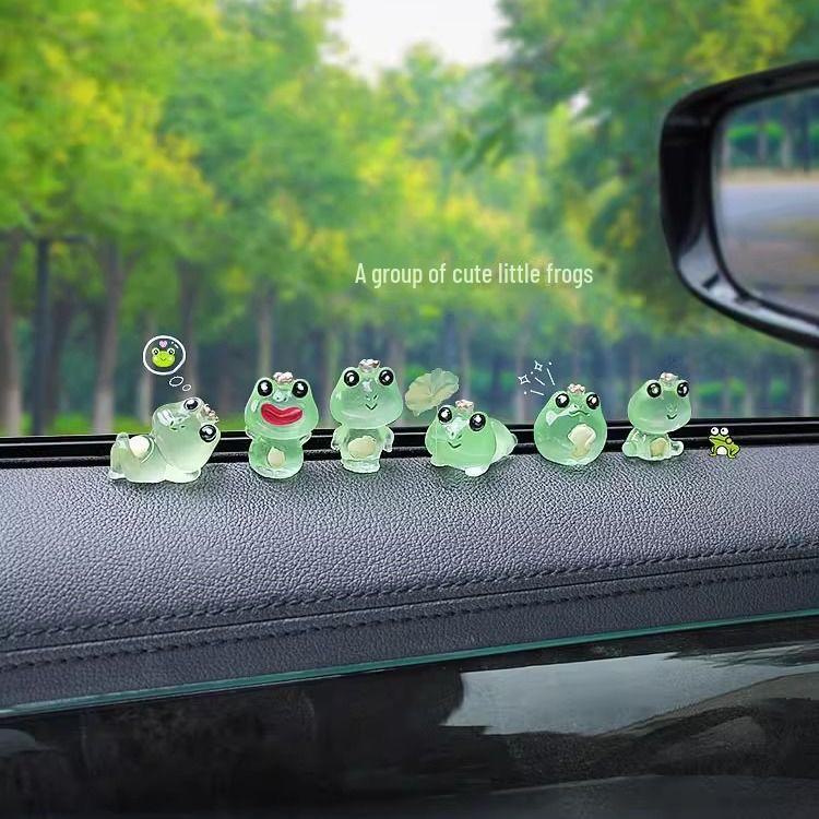 Luminous Frog Car Ornaments: Cute Center Console Decorations