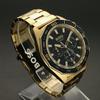 Hugo Boss 1513973 Men's Watch Gold Strap Blue Dial 44 Mm + Box