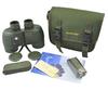Military 7x50 binoculars with olive green compass,