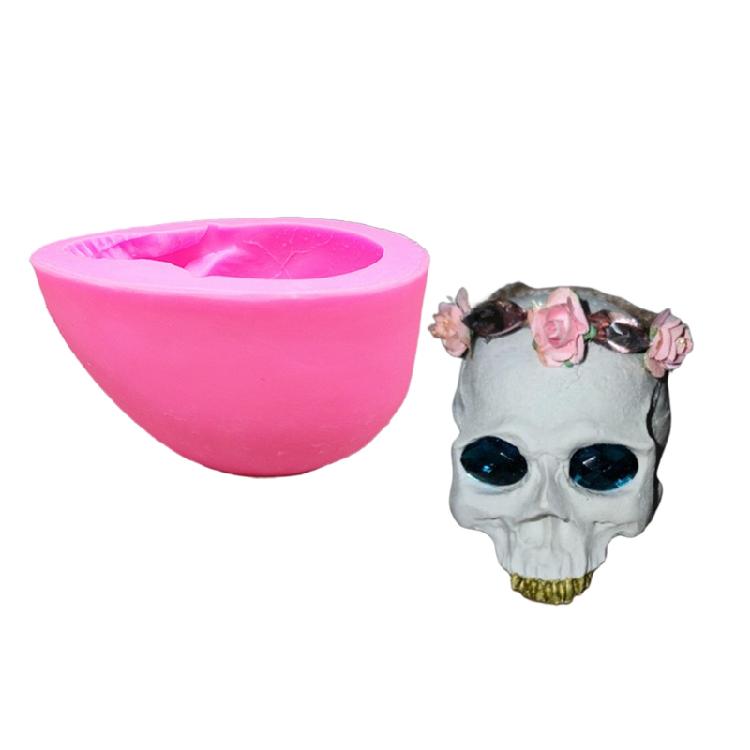 Halloween Skull Silicone Mold Keychain Resin Epoxy Craft Polymer Clay Craft