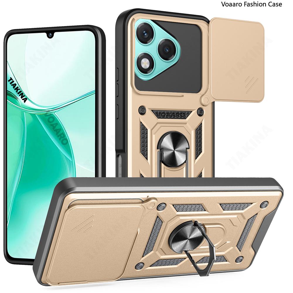Slide Lens Armor Funda for OPPO F29 Pro 5G Global Case Magnetic Rotate Ring Stand Cover for OPPO A5 Pro 5G China Case