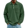 Men's  Corduroy  Fashion  American Style  Leisure  Button  Flip Collar  Pullover  Hoodie