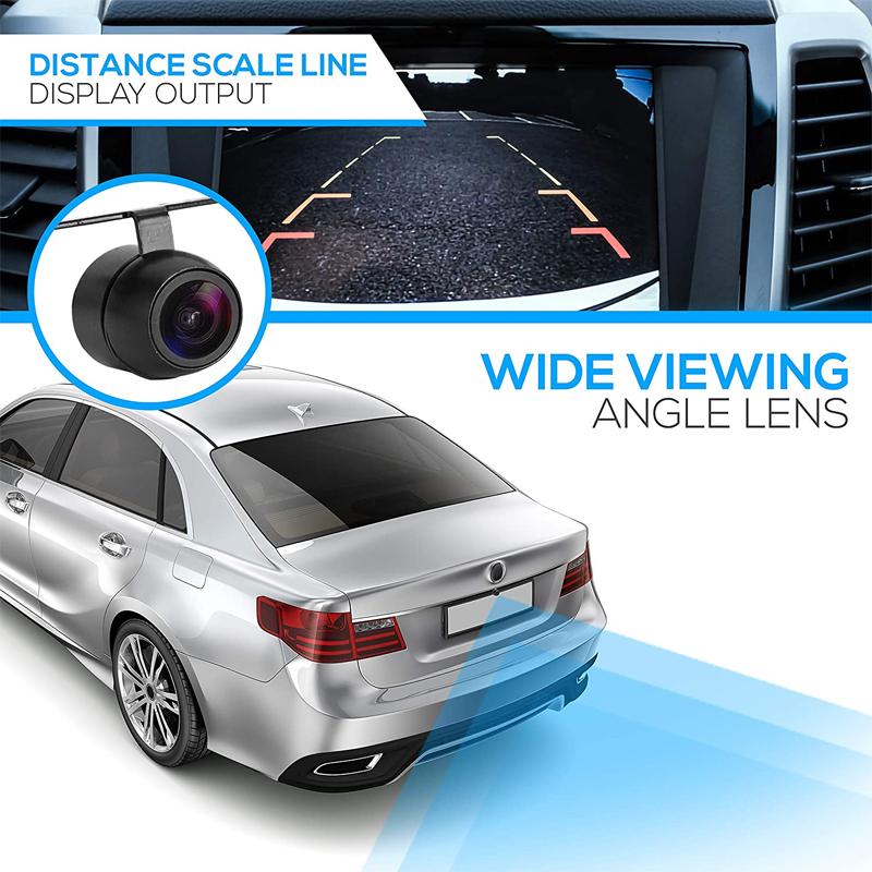Car Rear View Camera with Video Cable Night Vision Reversing Auto Parking Camera IP68 Waterproof CCD LED Auto Backup Monitor HD