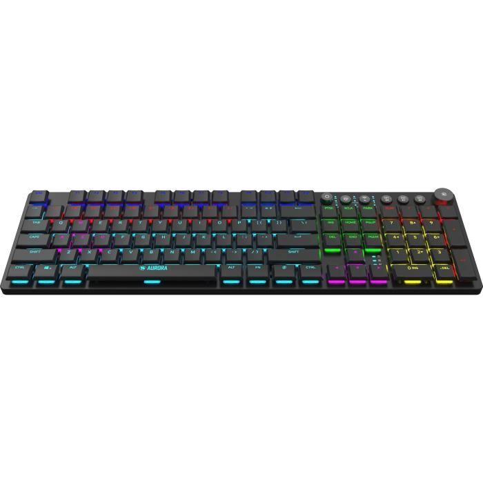 Clavier Gaming - Ibox - Aurora K-6 - Mécanique - Rétroéclairé RGB - Sans fil