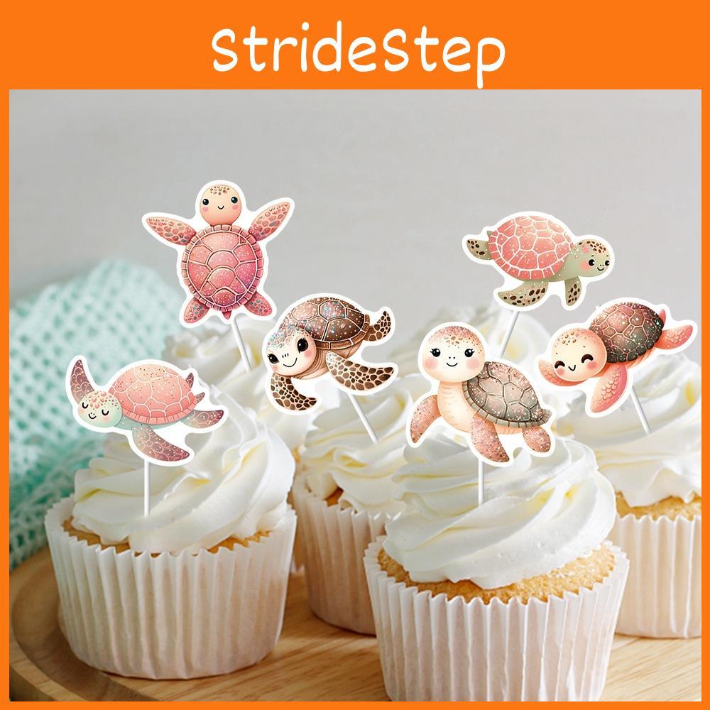 Turtle Birthday Cartoon Cake Embellishments With Paper Inserts Celebrations For