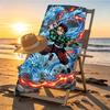 Demon Slayer Print Beach Towel Design, Soft, Lightweight. for Home Bathroom, Spa, Pool, Yoga, Surfing, Camping, Gift for Family, Friend