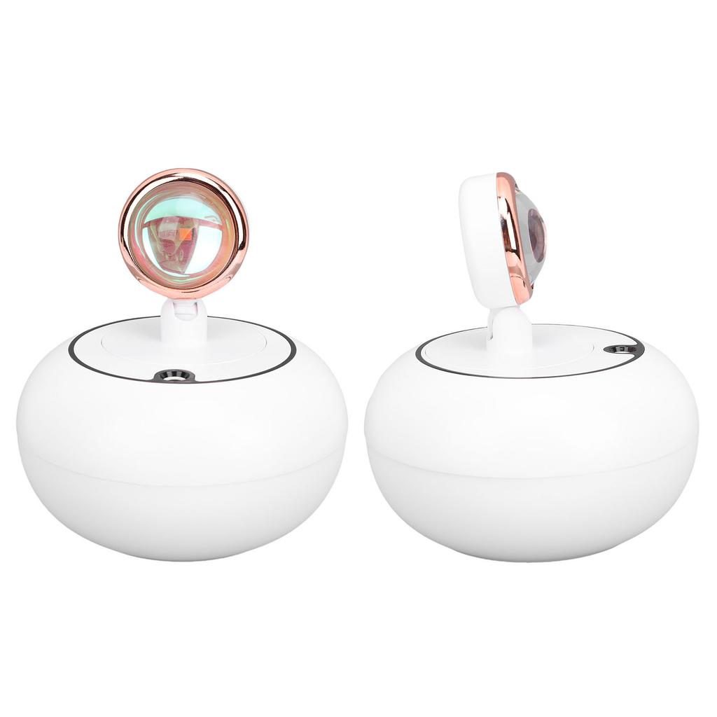 Air Humidifier with Sunset Lamp Water Replenishment USB Powered Desktop Humidifier for Home and Car White