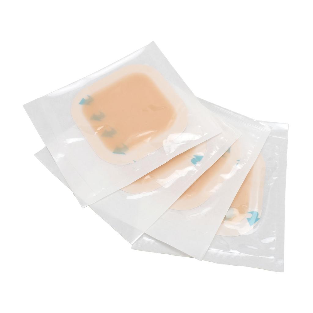 4pcs Hydrocolloid Wound Dressing Ultra Thin Self Adhesive Fast Healing Waterproof Bedsore Wound Dressing for Bedsore