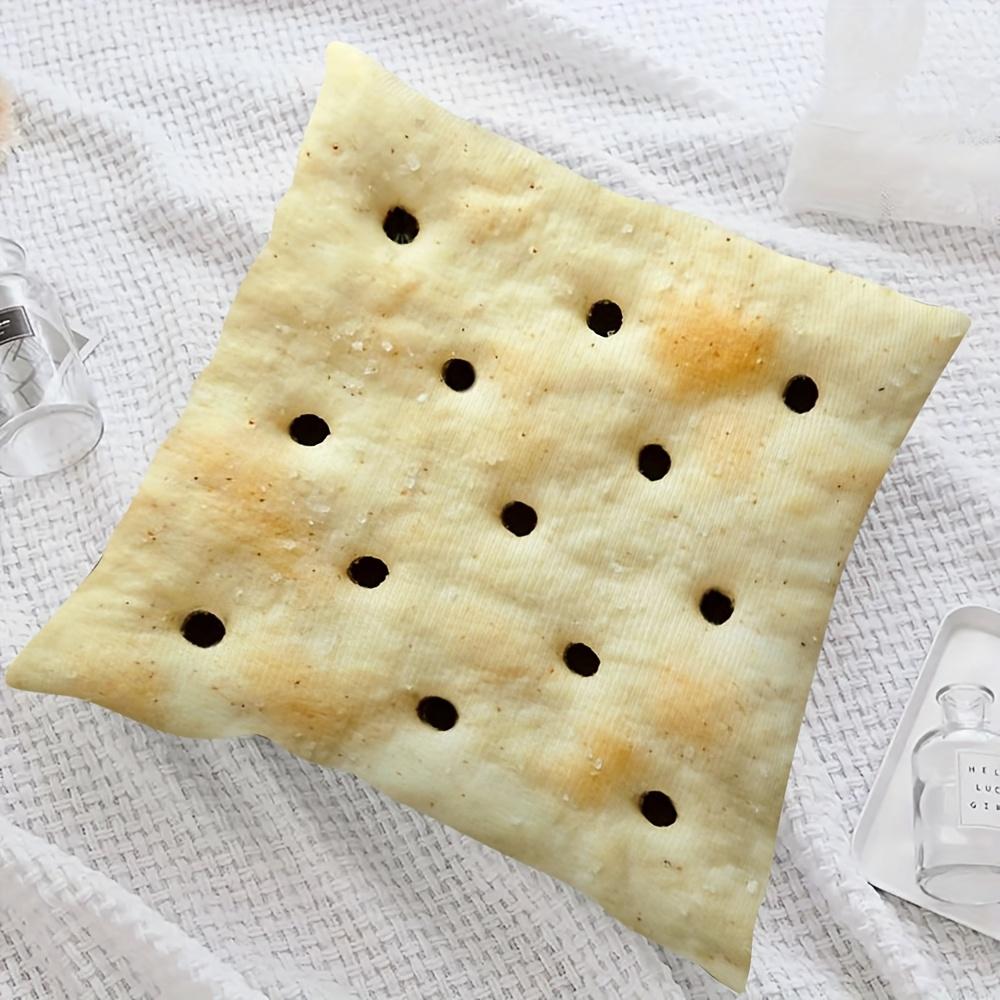 Soft Short Plush Soda Cracker Pillow Cover Double Sided Zipper Design for Living Room Sofa Bedroom Present 45x45cm