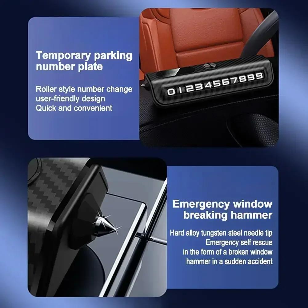 Car Temporary Parking Card Phone Number Plate Roller Plate Interior License Moving Phone Auto Accessories Adjustment Plate