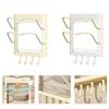Space Saving Wall Mounted Pot Lid Holder Storage Rack with Hooks Chopping Board Stand Utensil Holder Drain Shelf Kitchen