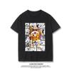 Japanese Anime Dragon Ball T-Shirt Kid Goku Master Roshi Print Casual Loose Cotton Tee Streetwear for Men