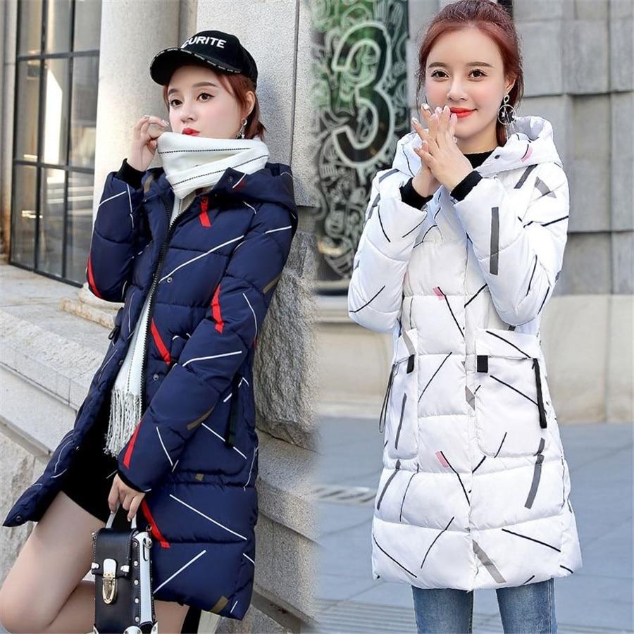 Langarm Warm Zipper Parkas Frauen Jacke Büro Dame Winter Mit Kapuze Lange Jacke Mantel