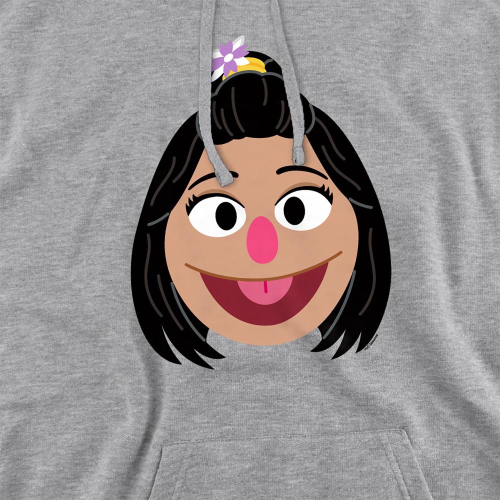 Sesame Street Unisex Adult Ji-Young Face Heather Hoodie