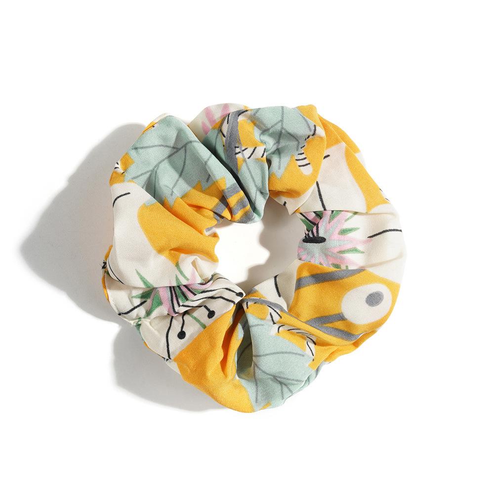 Leopard Print Hair Band Bohemian Large Intestine Band Small Fresh Commuter Rubber Band Flower Print Head Band Head Rope