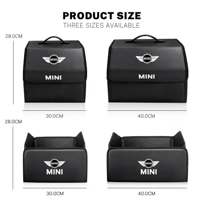 -Car Emblem Storage Box Foldable Auto Trunk Organizer Bag For BMW MINI Cooper S JCW WORKS One Countryman R58 R57 R56 R55 F55 F56