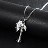 Nordic Viking Rune Axe Men's Stainless Steel Pendant Necklace