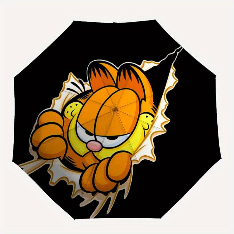 1pc Garfield Cat Windproof Automatic Umbrella, Lightweight for Women/Men, Perfect Christmas Gift A0811223