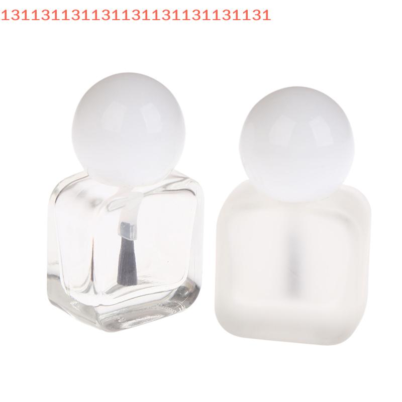 1pcs 10ml Empty Nail Polish Bottles Clear Glass Nail Gel Bottles With Brush Cap Nail Oil Nail Art Tool