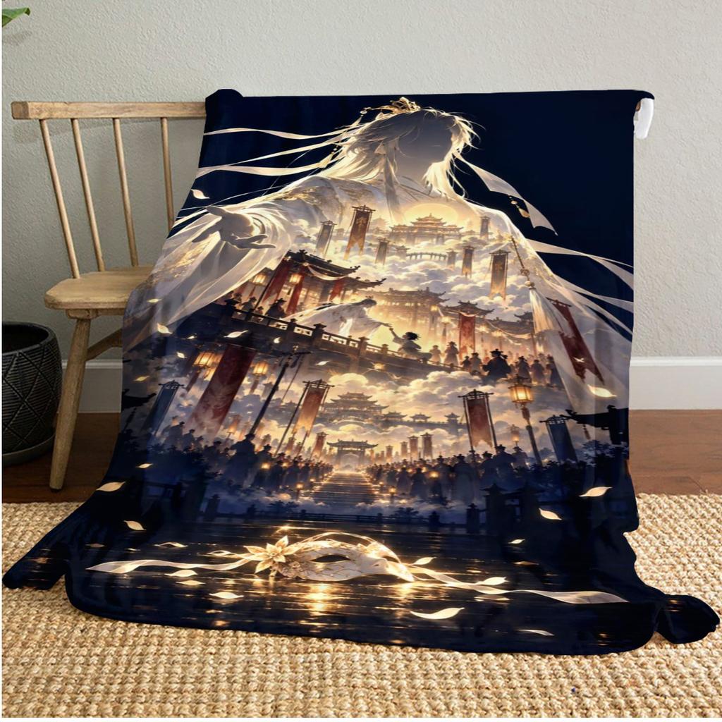 Heaven Official's Blessing Blanket Soft Comfortable All Seasons Perfect Sofa Office Naps Outdoor Travel Makes Great Gift