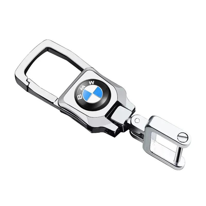 BAHY9 2025 Hot Metal Round Car Keychain Emblem KeyRing Pendant For BMW E46 E90 E60 F30 F10 E39 E36 F20 G30 G20 E87 E92 E91 E30 F11 F31