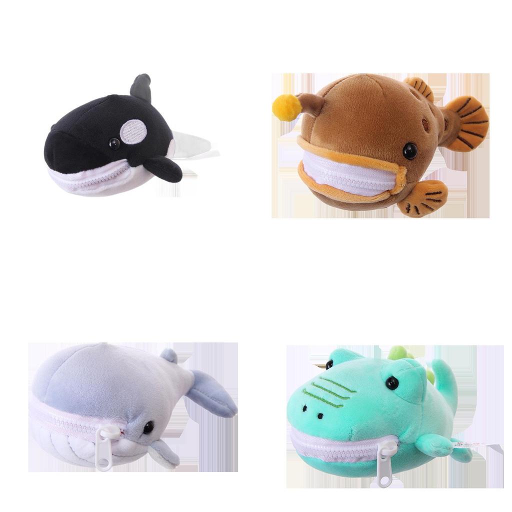 Marine Animals Beluga Whales Sharks Salamanders Plush Toy With Pp Cotton Filling For Kids Bedroom Decor
