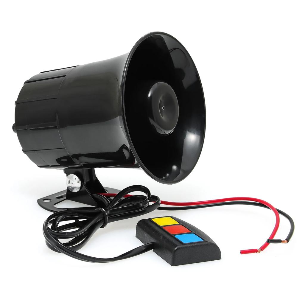 Motorcycle 3 Sounds Horn Siren Horn 110dB 12V 3 Tone Sound Loud Speaker Loud Car Horn Motorcycle Warning Alarm