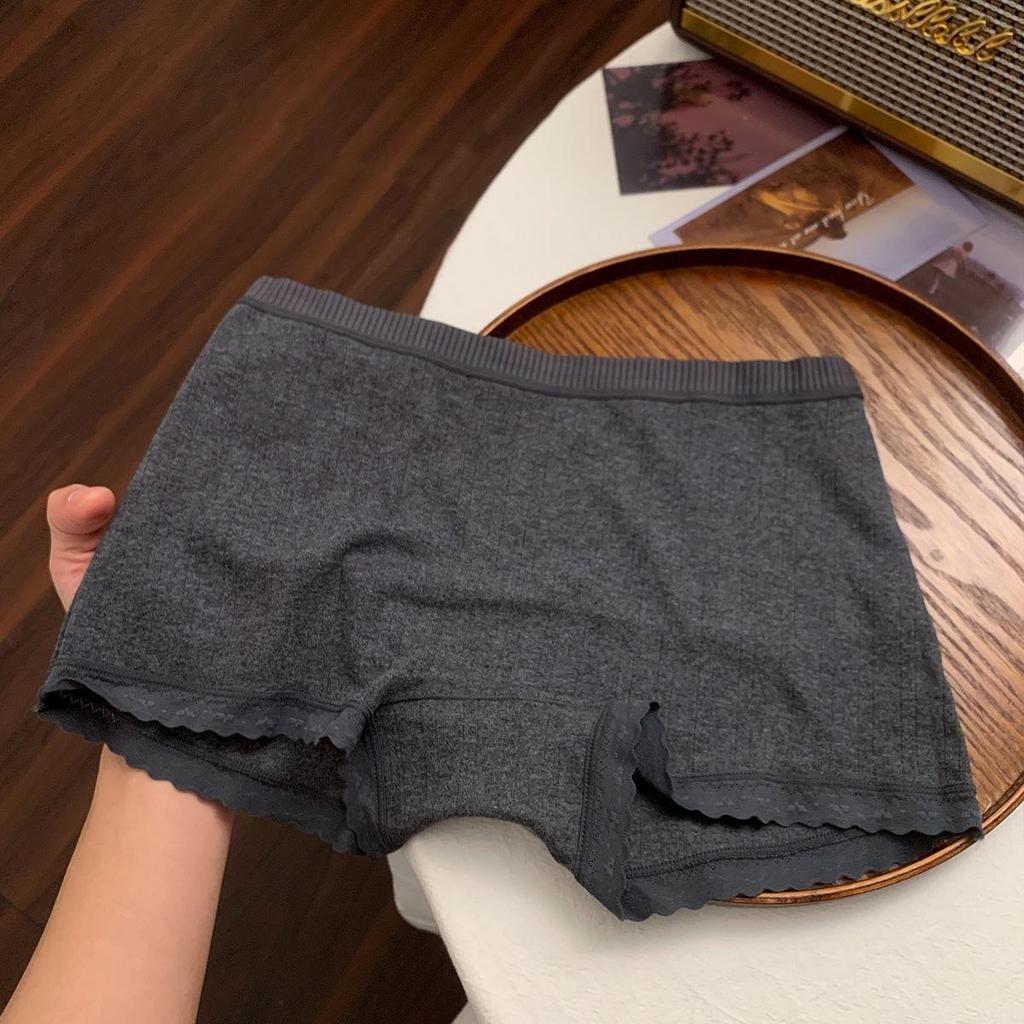 Women's Long-Staple Cotton Boxer Briefs: Pure Cotton Safety Shorts with Extended Crotch & Antibacterial Features