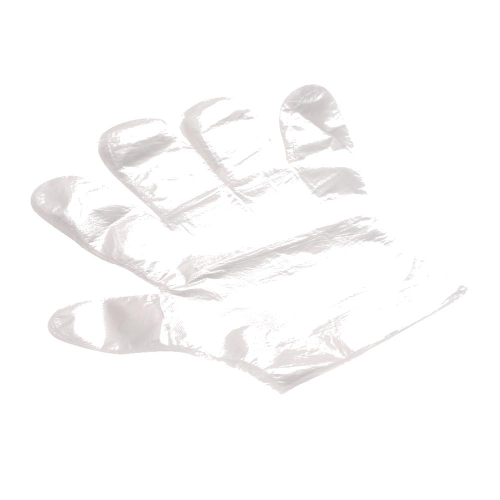 100-1000pcs Disposable Gloves Food Grade Plastic Transparent Gloves for Restaurant Fried Chicken Pizza Gloves Kitchen Tableware 100pcs прозрачный