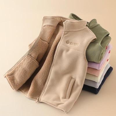 Gilet invernale foderato in pile per bambini e bambine - Caldo capospalla per uniforme scolastica.