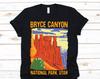 Bryce Canyon National Park US Vintage T-Shirt, USA Utah State Parks Lover Gifts, Adventure Outdoors, Camping Hiking, U.S Backcountry Travel,