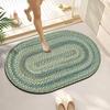 Minimalist Woven Diatomaceous Earth Bath Mat - Absorbent, Easy-Clean, Non-Slip for Bathroom or Entrance