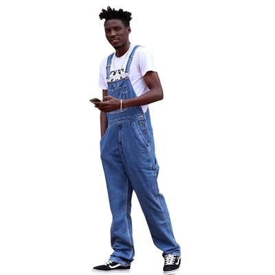 Jeans Men Men's Overalls Jumpsuit Large Size Strap Straight Blue Jeans More Sizes 46 48 50