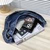Damen Washed Denim Tasche Umhängetasche Schultertasche